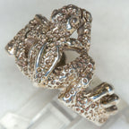 Artisan Sculptural Sterling Silver Frog Ring - Size 9