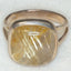 Modern Rutilated Quartz Sterling Silver Ring - Size 8