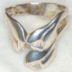 Artisan Sterling Silver Calla Lily Floral Ring - Size 6 1/2