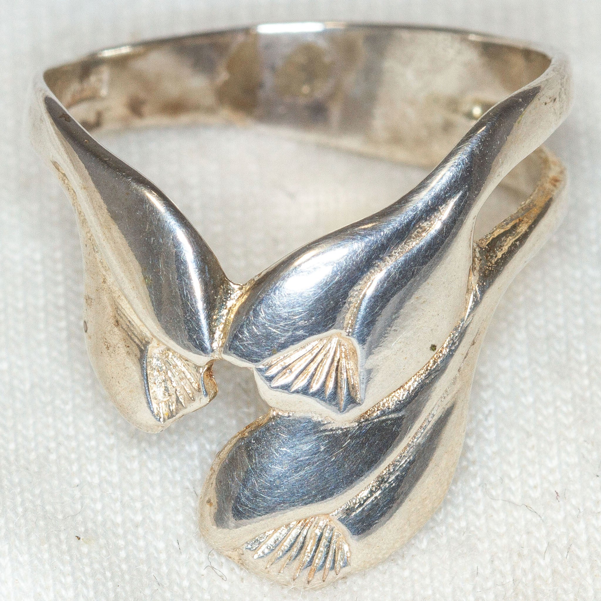 Artisan Sterling Silver Calla Lily Floral Ring - Size 6 1/2