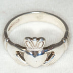 Classic 925 Sterling Silver Claddagh Ring - Size 10 1/2
