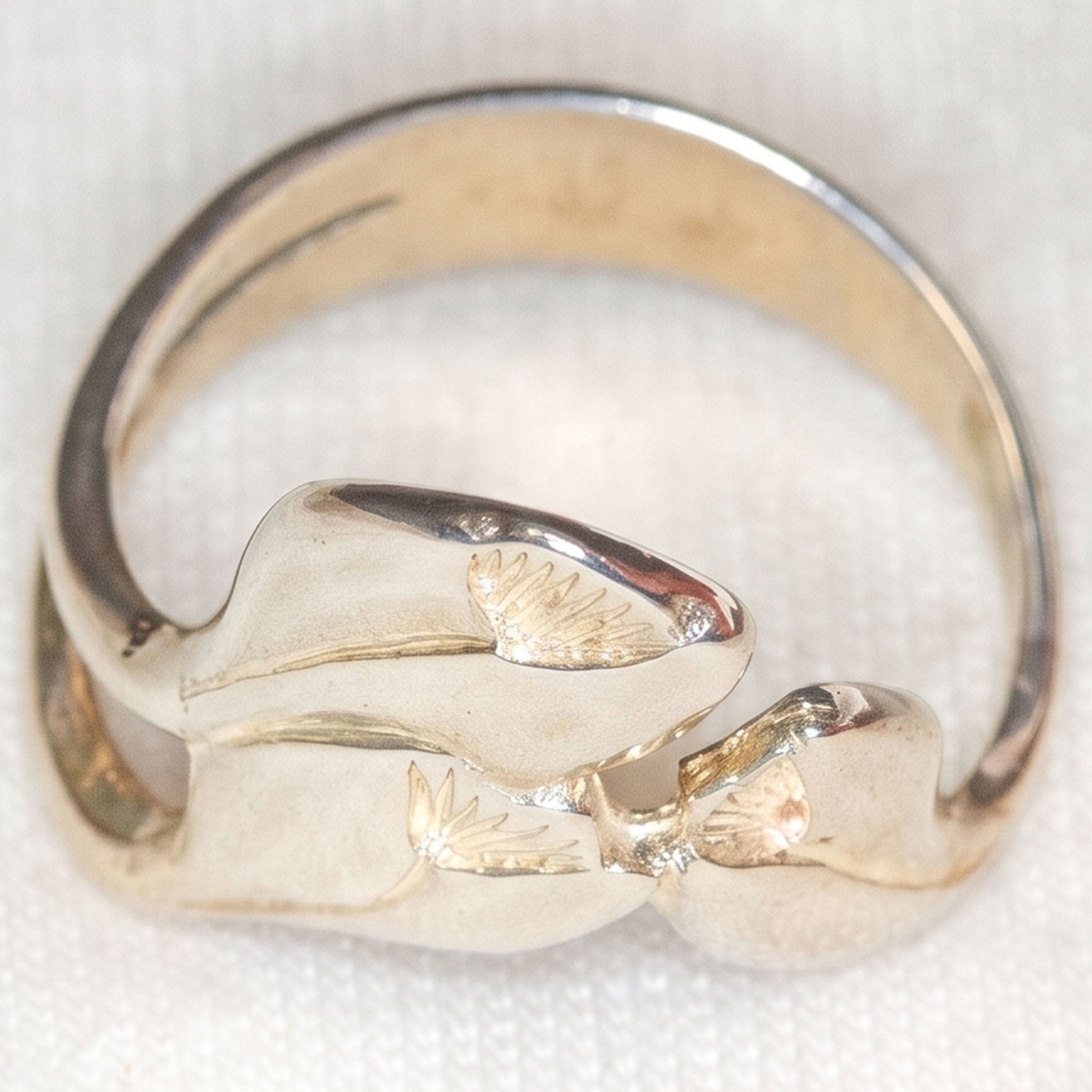 Artisan Calla Lily Sterling Silver Ring - Size 5 1/2