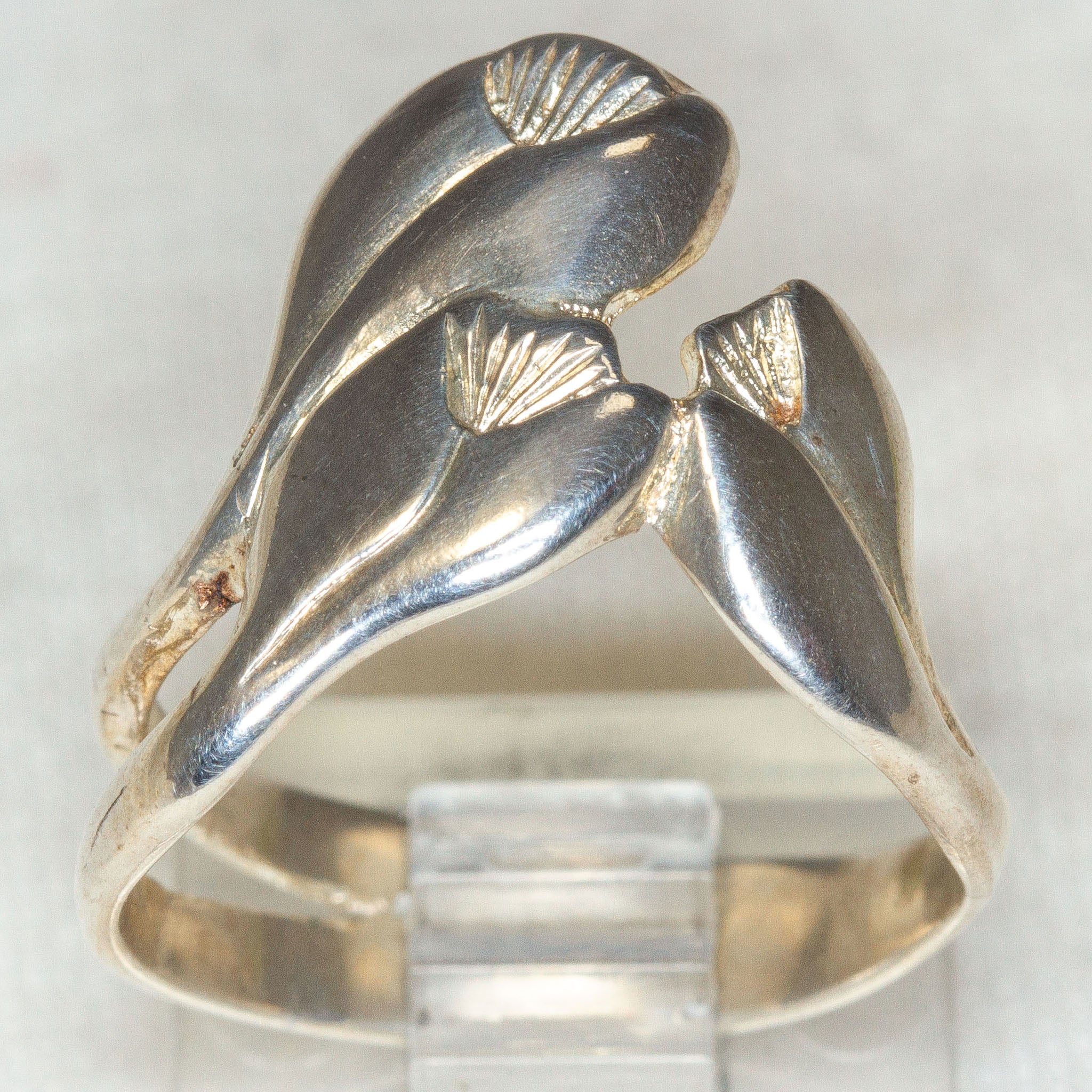 Artisan Calla Lily Sterling Silver Ring - Size 5 1/2 Secondary image