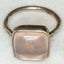 Artisan Hammered Sterling Silver Rose Quartz Statement Ring - Size 7