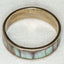 Artisan 925 Sterling Silver Inlaid Paua Shell Band - Size 8
