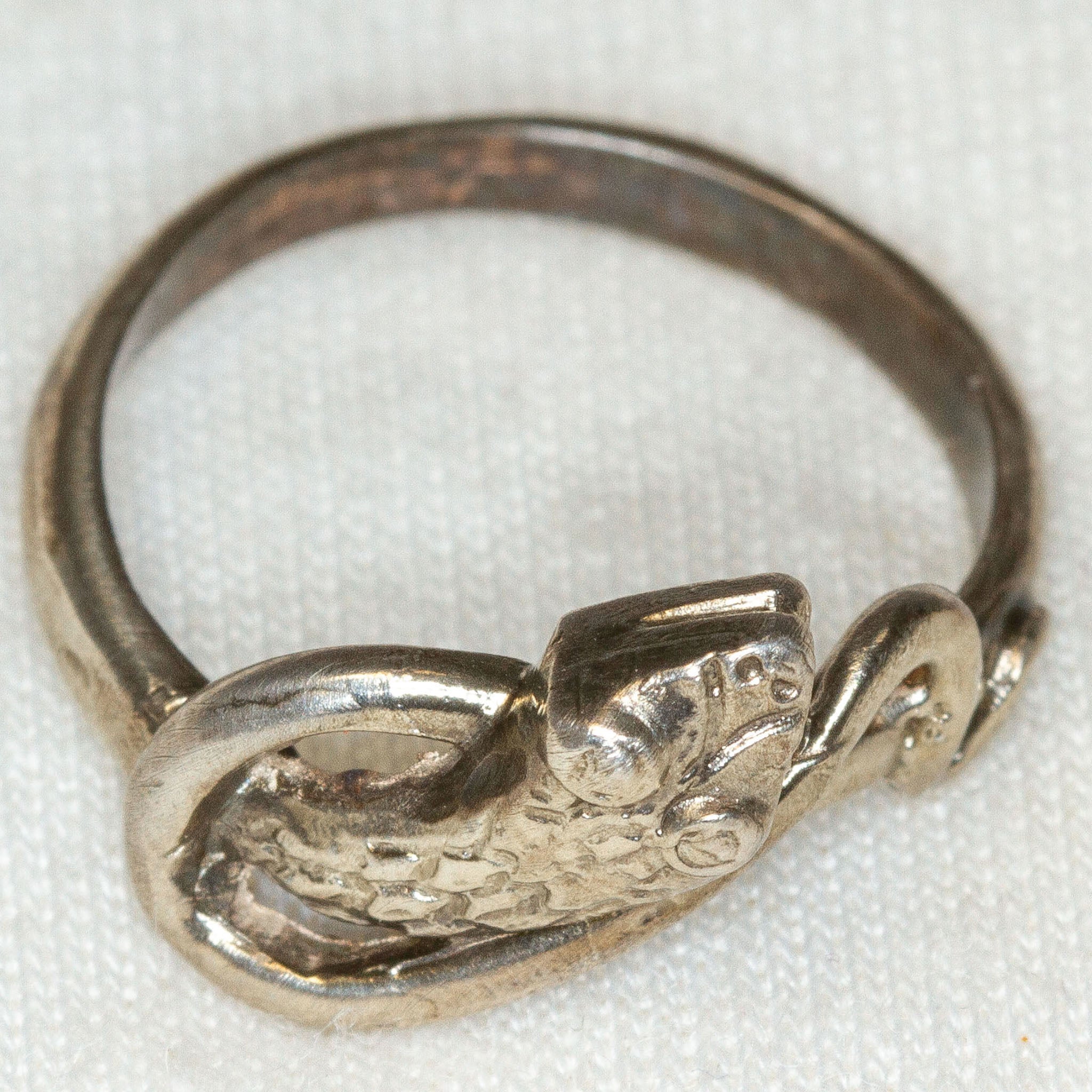 Vintage Sterling Silver Snake Wrap Ring - Size 4.75