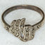 Artisan 925 Silver Marcasite Swirl Ring - Size 8