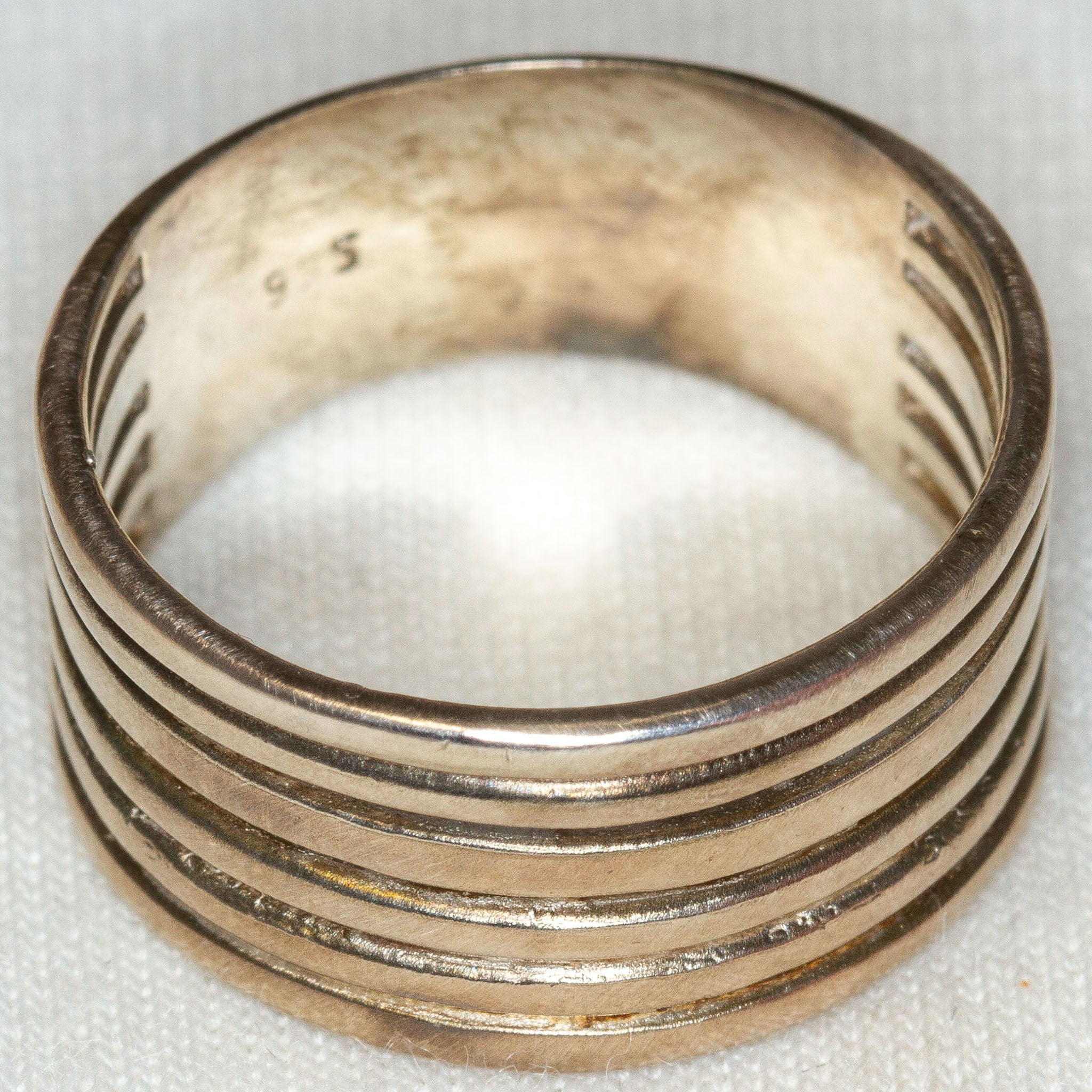 Modern 925 Sterling Silver Multi-Band Ring - Size 8 1/2