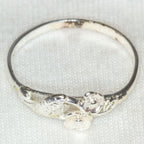 Floral Sterling Silver Ring - Rhodium Plated