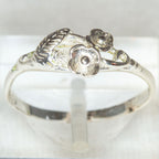 Floral Sterling Silver Ring - Rhodium Plated
