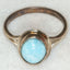 Vintage 925 Silver Larimar Bezel Ring - Size 6.5