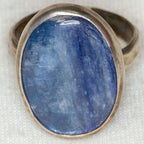 925 Silver Kyanite Bezel Ring - Size 6.5