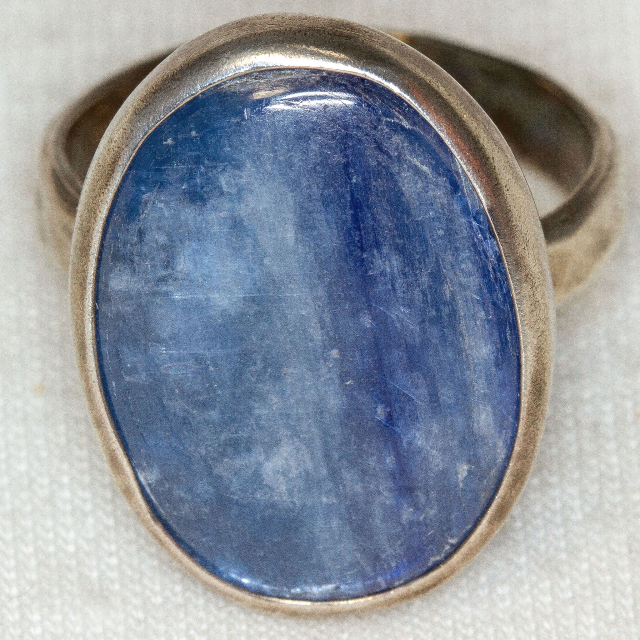 925 Silver Kyanite Bezel Ring - Size 6.5
