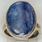 925 Silver Kyanite Bezel Ring - Size 6.5