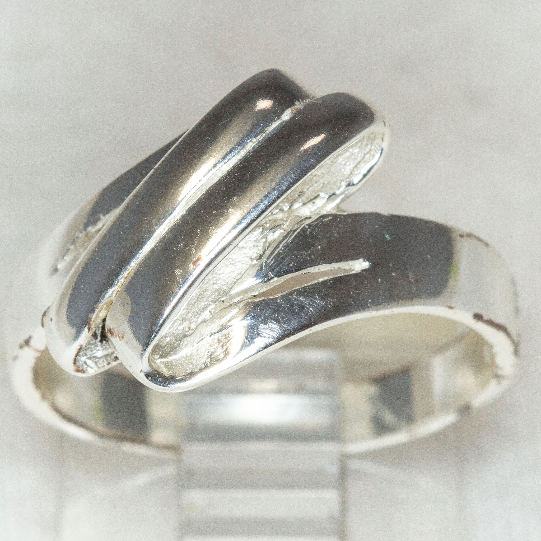 Vintage 925 Sterling Silver Swirl Wrap Ring - Size 7