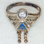 Whimsical 925 Silver Figural Girl Ring - Size 6.5