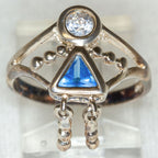 Whimsical 925 Silver Figural Girl Ring - Size 6.5