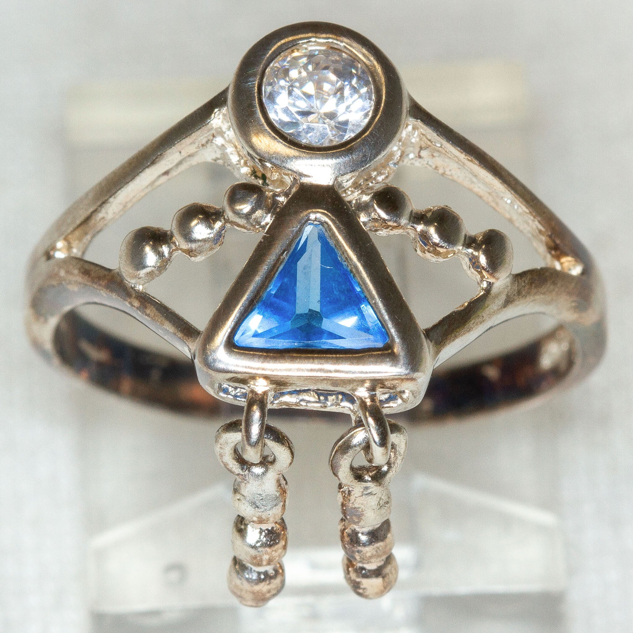 Whimsical 925 Silver Figural Girl Ring - Size 6.5