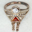 Whimsical 925 Sterling Silver Figural Ring with Cubic Zirconia - Pre-owned