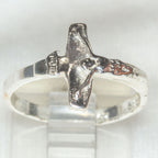 925 Sterling Silver Crucifix Ring - Rhodium Plated
