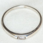 925 Sterling Silver Baguette CZ Minimalist Ring - Size 9