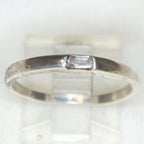 925 Sterling Silver Baguette CZ Minimalist Ring - Size 9