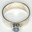 Sterling Silver Blue Topaz Solitaire Ring - Size 8.5