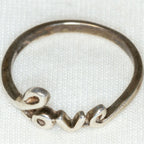 925 Sterling Silver "LOVE" Script Ring