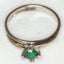 925 Silver Solitaire Synthetic Emerald Ring - Size 6.75