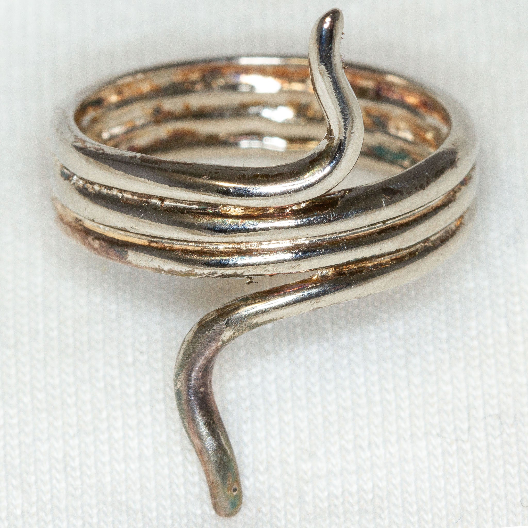 925 Sterling Silver Serpent Wrap Ring - Size 7