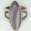 Sterling Silver Botswana Agate Statement Ring - Size 7