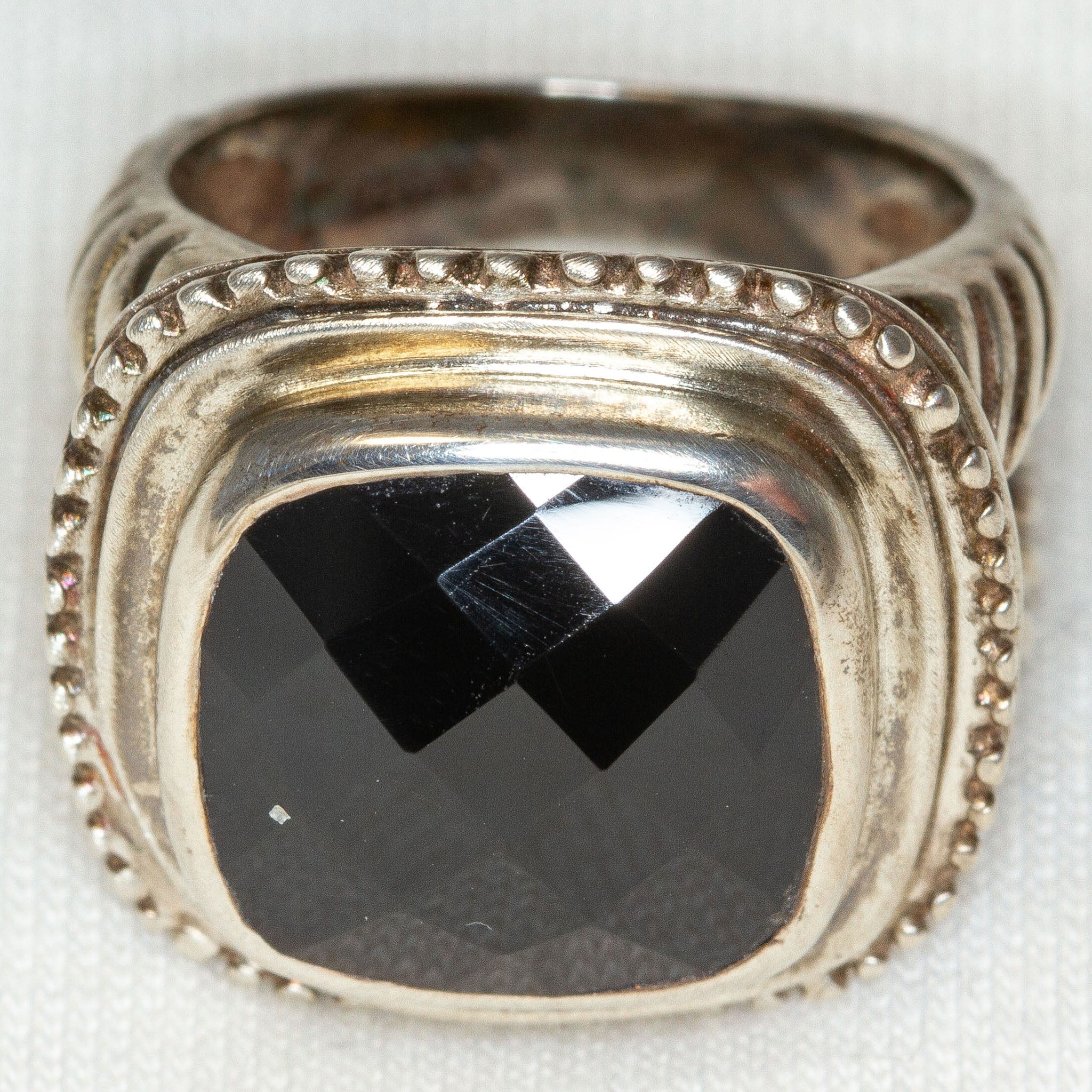 Sterling Silver Black Onyx Statement Ring