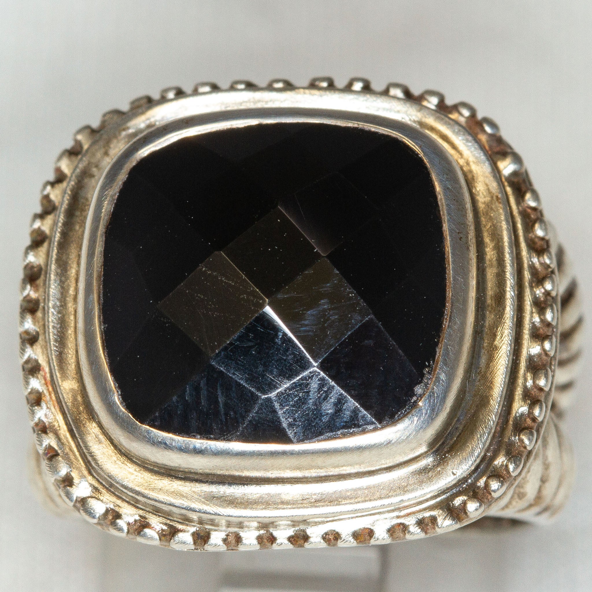 Sterling Silver Black Onyx Statement Ring