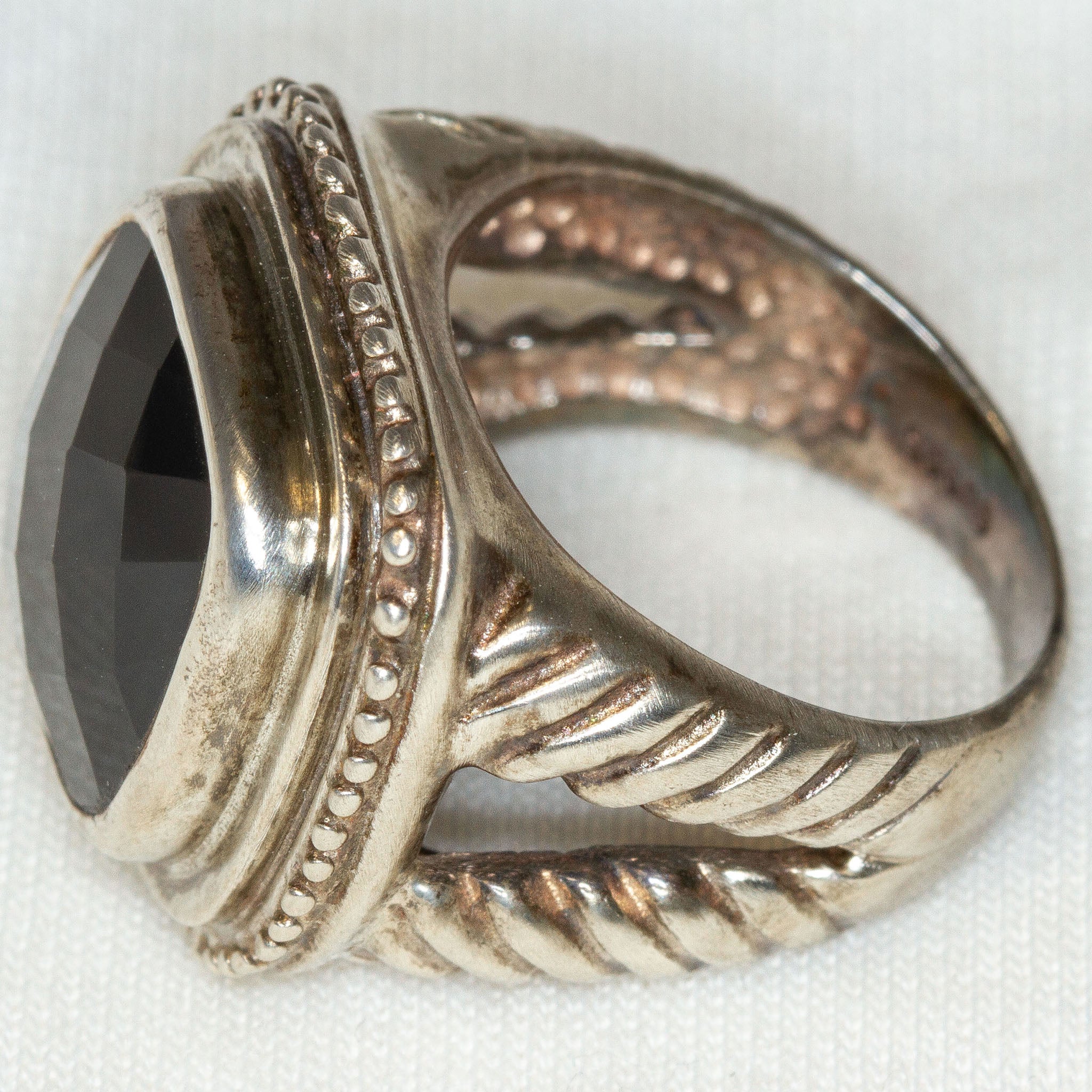 Sterling Silver Black Onyx Statement Ring
