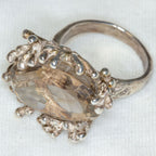Sterling Silver Smokey Topaz Statement Ring
