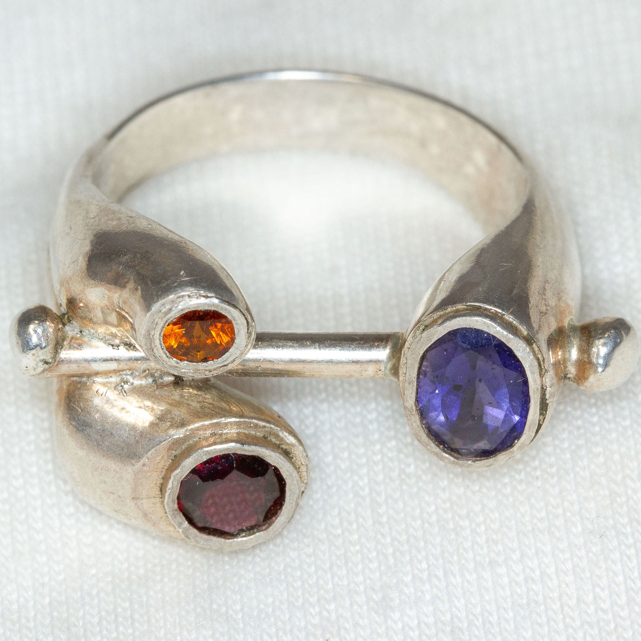 Multi-Gemstone Sterling Silver Statement Ring