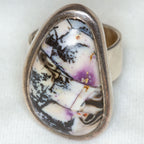 Dendritic Opal and Sterling Silver Statement Ring - Size 8