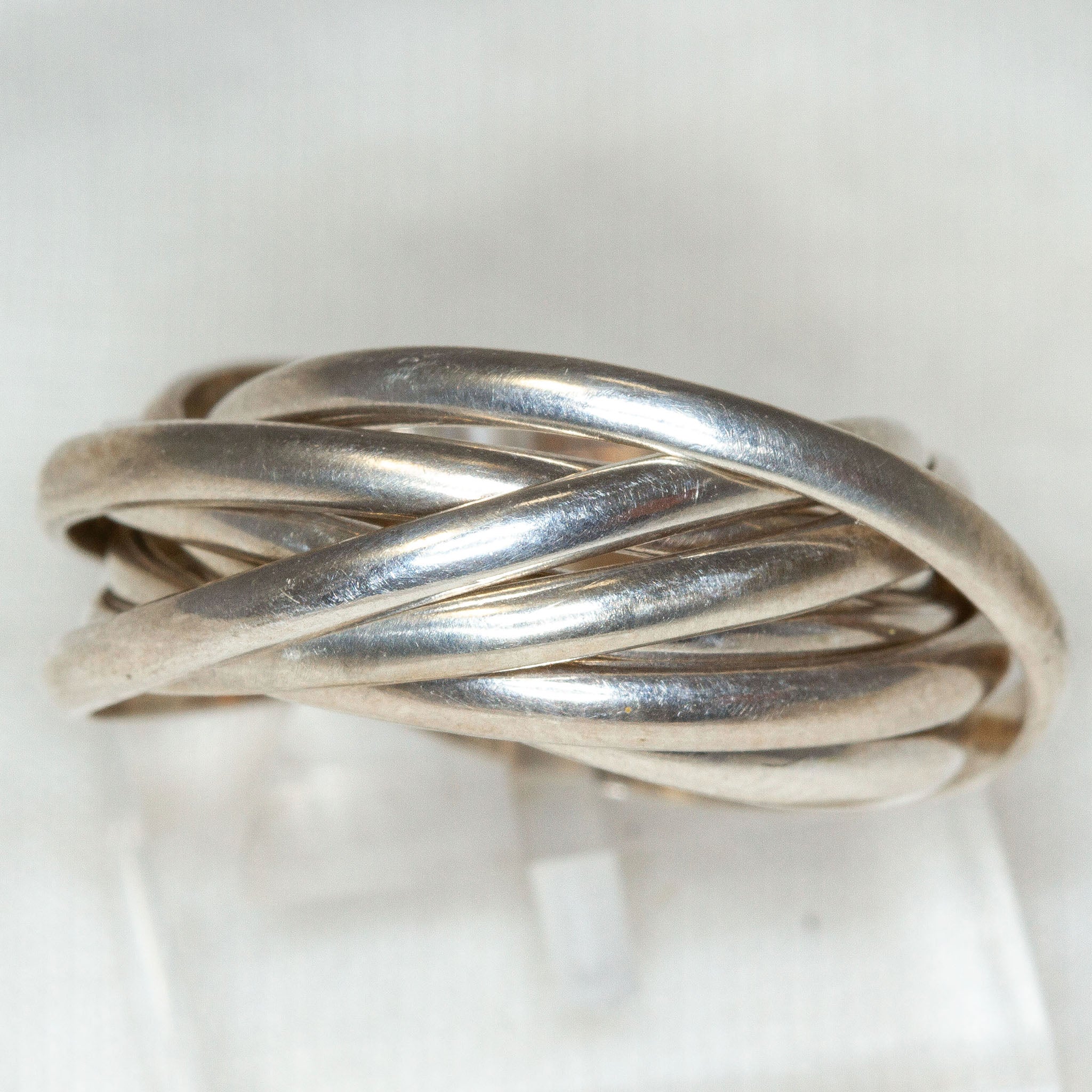 925 Silver Multi-Band Interlocking Ring - Size 7 Secondary image