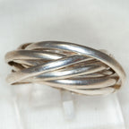 925 Silver Multi-Band Interlocking Ring - Size 7