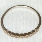 925 Silver Ring, Accent Stone Band, Size 7