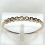 925 Silver Ring, Accent Stone Band, Size 7