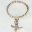 925 Silver Twisted Band Ring with Dainty Bird Charm - Size 5