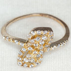 925 Silver Ring with Sparkling Cubic Zirconia Pavé - Size 8.75