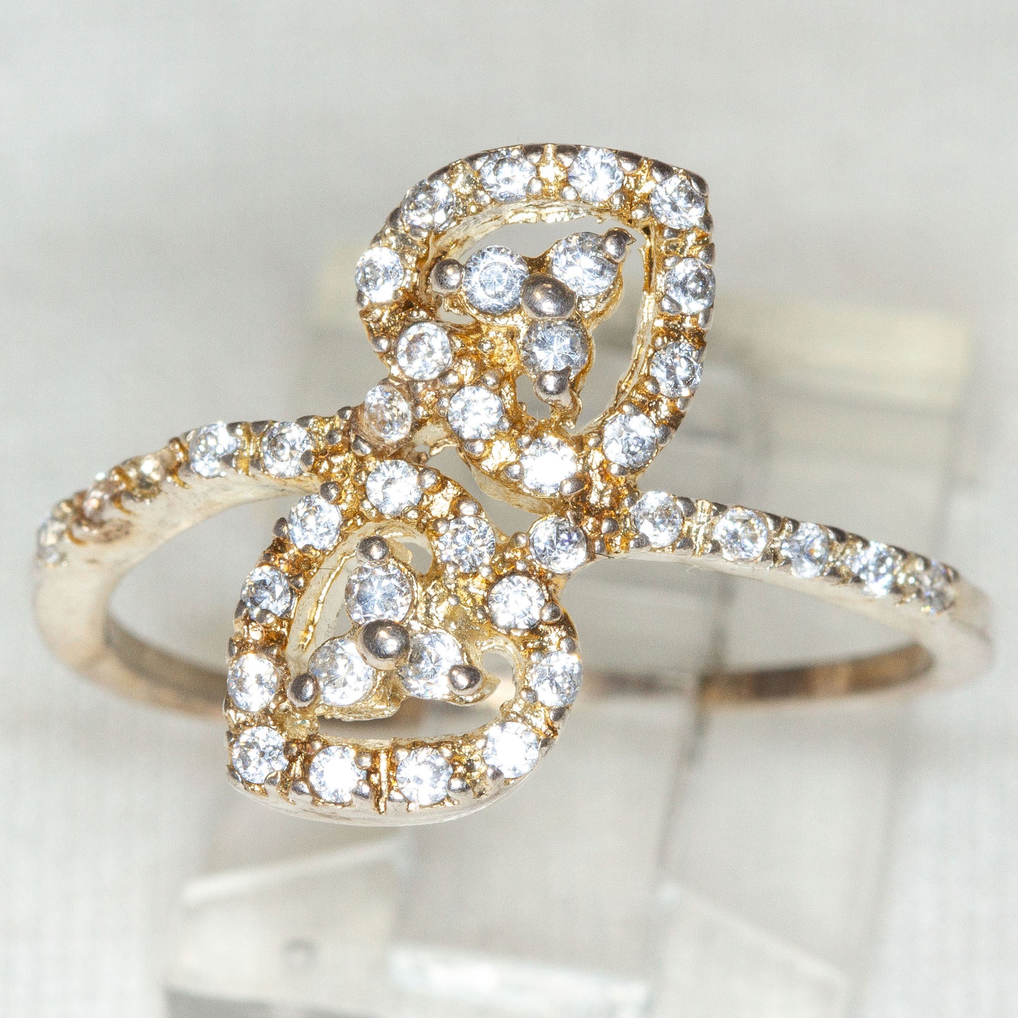 925 Silver Ring with Sparkling Cubic Zirconia Pavé - Size 8.75 Secondary image