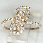 925 Silver Ring with Sparkling Cubic Zirconia Pavé - Size 8.75