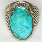 925 Silver Turquoise Statement Ring - Size 10.5