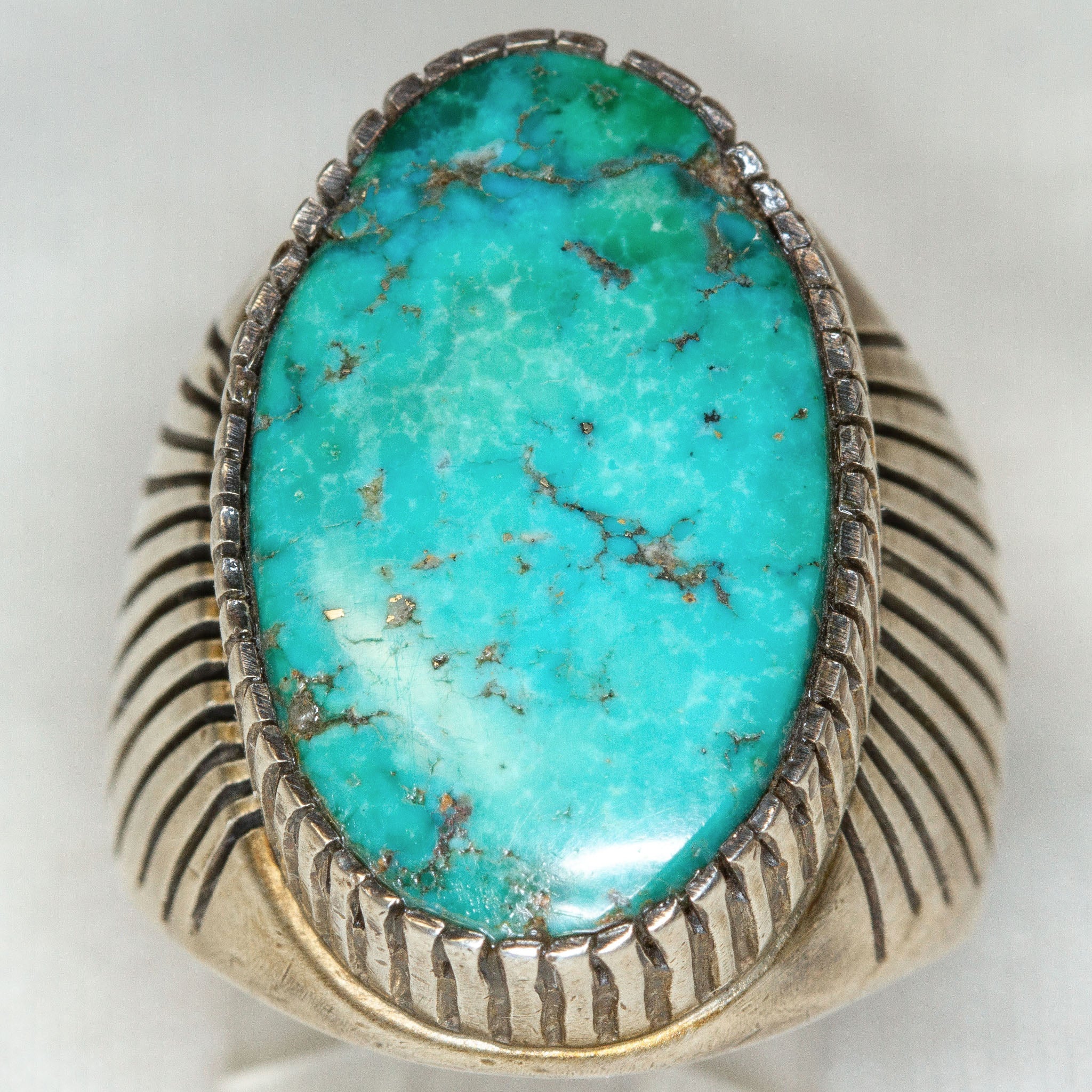 925 Silver Turquoise Statement Ring - Size 10.5 Secondary image