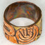 925 Silver Multi-Metal Statement Ring with Copper and Brass Inlay - Size 8
