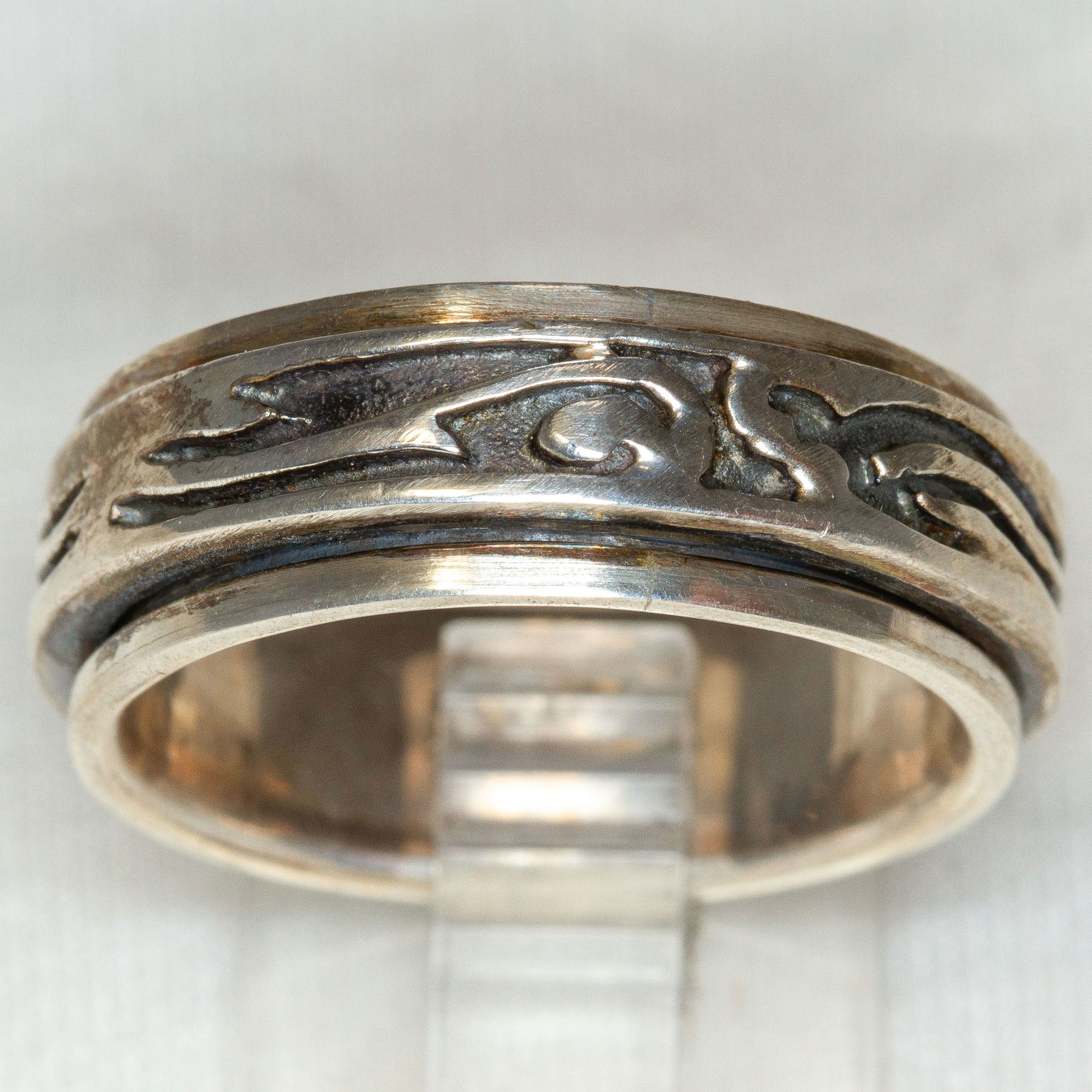 925 Silver Spin Ring - Size 10.25 Secondary image