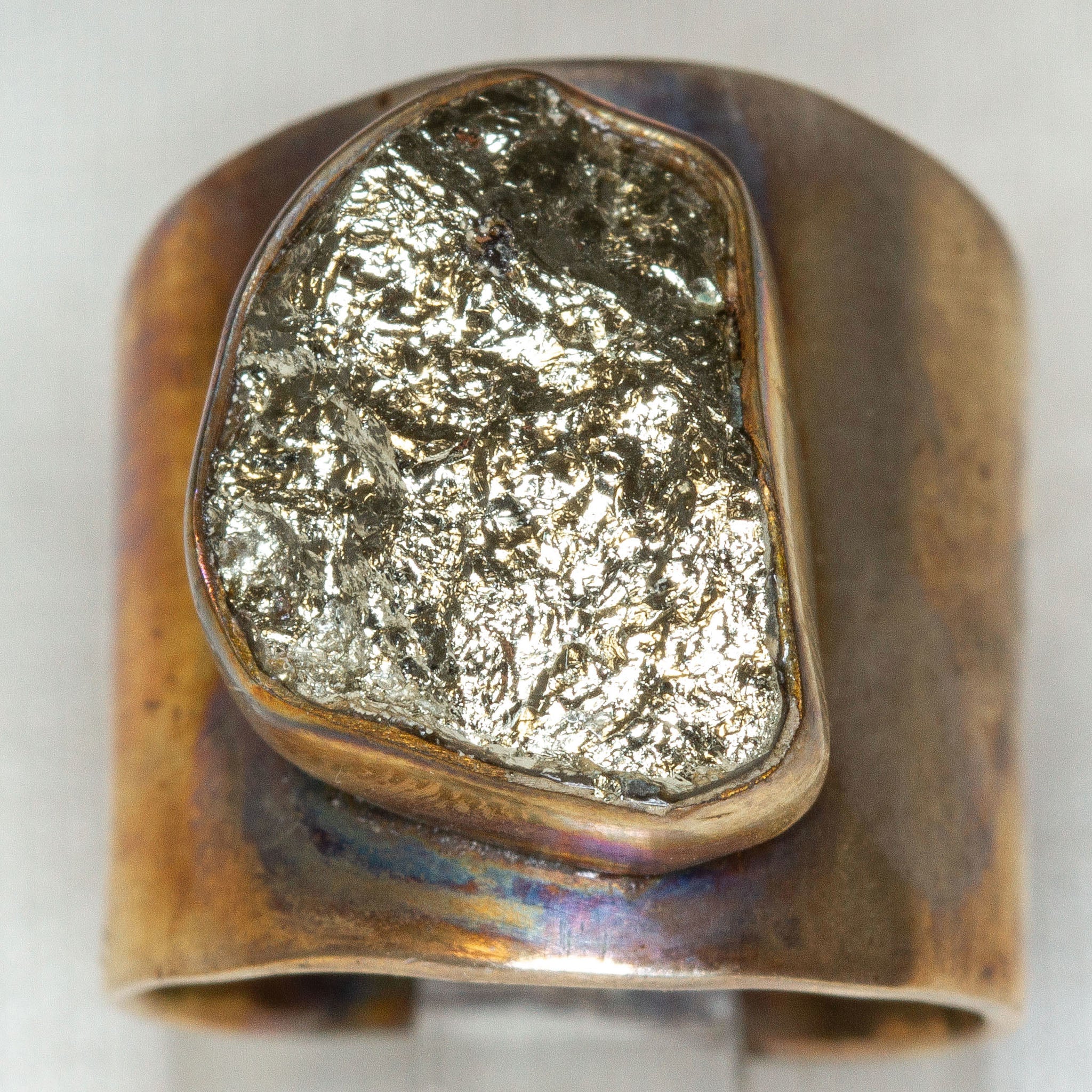 925 Silver Freeform Nugget Statement Ring - Size 4.5 Secondary image